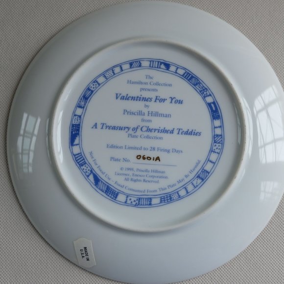 Cherished Teddies Hamilton Plate Collection "Valentine's For You" - Picture 3 of 4